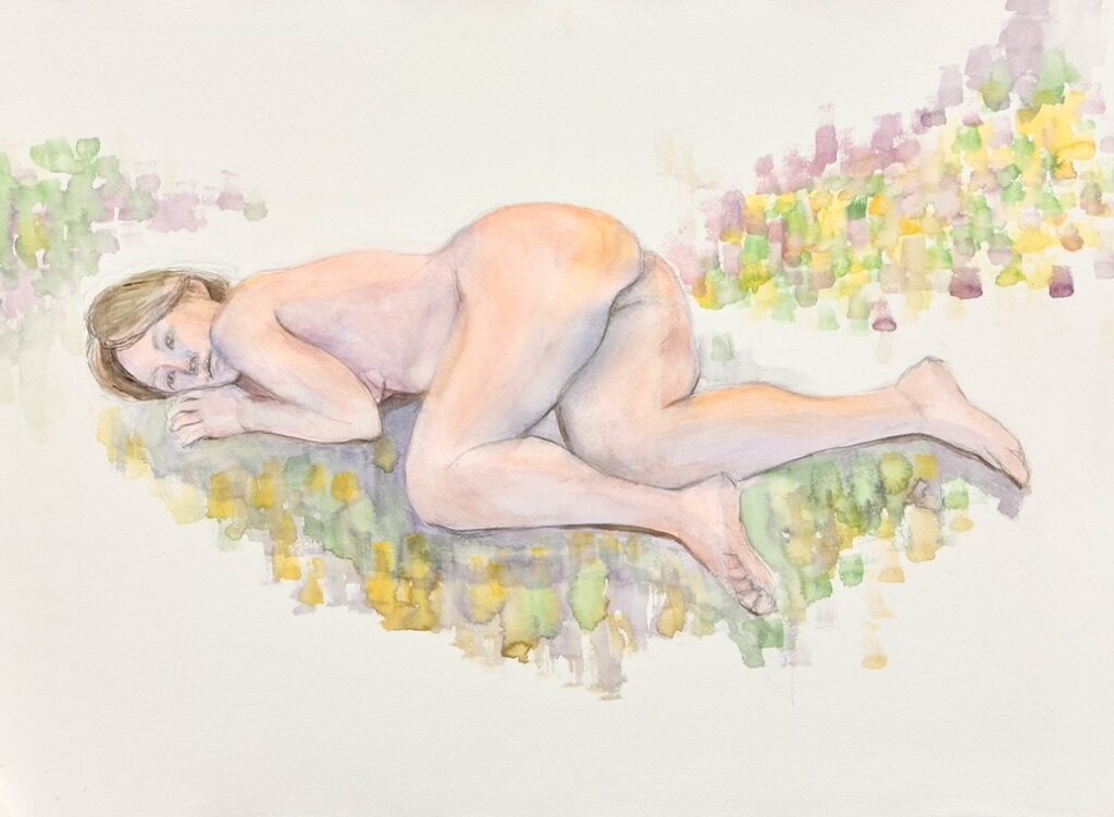 花畑に眠る
